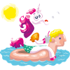 Unicorn water animal inflatable