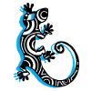 Eidechse Gecko Tattoo Südsee Logo