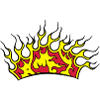 Fire flames couronne