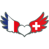 Drapeaux Français et Suisse Flag France et Suisse