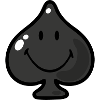 Smiley Spades Black