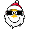 Smiley Santa Claus with Sunglasses