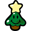 Smiley Christmas Tree with Star