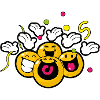 Smiley New Year Celebrating