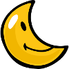 Smiley Crescent Moon