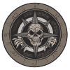Wind rose with skull