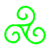 Celtic symbol Triskele Triple Spiral