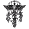 AD Skull Crow Dreamcatcher
