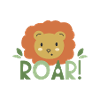 Cute little lion roar