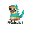 Pug Dinosaur Costume Kawaii Cartoon