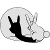 Bunny Horn Gesture Shadow