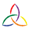 Celtic symbol Triquetra Rainbow