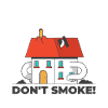 Non-smoking funny house smoking chimney