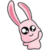 Funny pink bunny