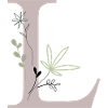 Letter L with flowers