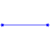 Line in blue
