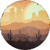 Desert Cactus Mountains