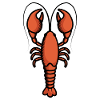 Lobster seafood fish motif