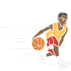 Basketball enfant basketteur dribble