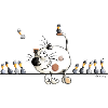Chat avec oiseaux