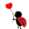 Ladybug with heart