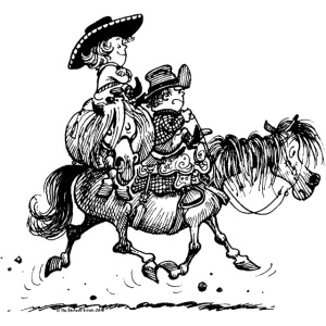 Thelwell 'Two Cowboys'