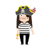 Pirate with pirate hat