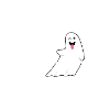 Halloween heartbeat ghost