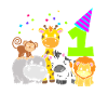 Verjaardag 1 jaar Kinderen Eén dierentuindieren