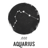Minimal Aquarius Zodiac Sign