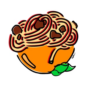 Schüssel Spaghetti