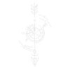 Compass, clock, navigation, arrow, time