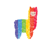 gay alpaca rainbow