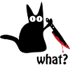 Cat knife blood Halloween