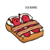 God morgen morgenmad pølseæg bacon toast