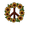 Hippie Sunflower Peace Shield
