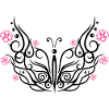 Butterfly with cherry blossoms