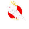Funny cockatoo parrot hairstyle