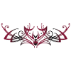 Filigranes Tribal mit Edelstein, rot