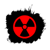 Red, red Radioactive, radioactivity symbol