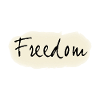 freedom, peace, imprint Black