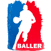Basketball Baller Logo white