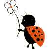 Ladybug with flower