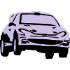 Rally car, race car