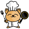Happy cooking cat