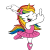 Mittelfinger Einhorn