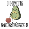 avocado I hate mondays Kopie