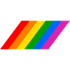 Drapeau arc-en-ciel en pente