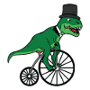 T-Rex on bike Dino