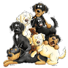 Hovawart dog heap cartoon dog gift